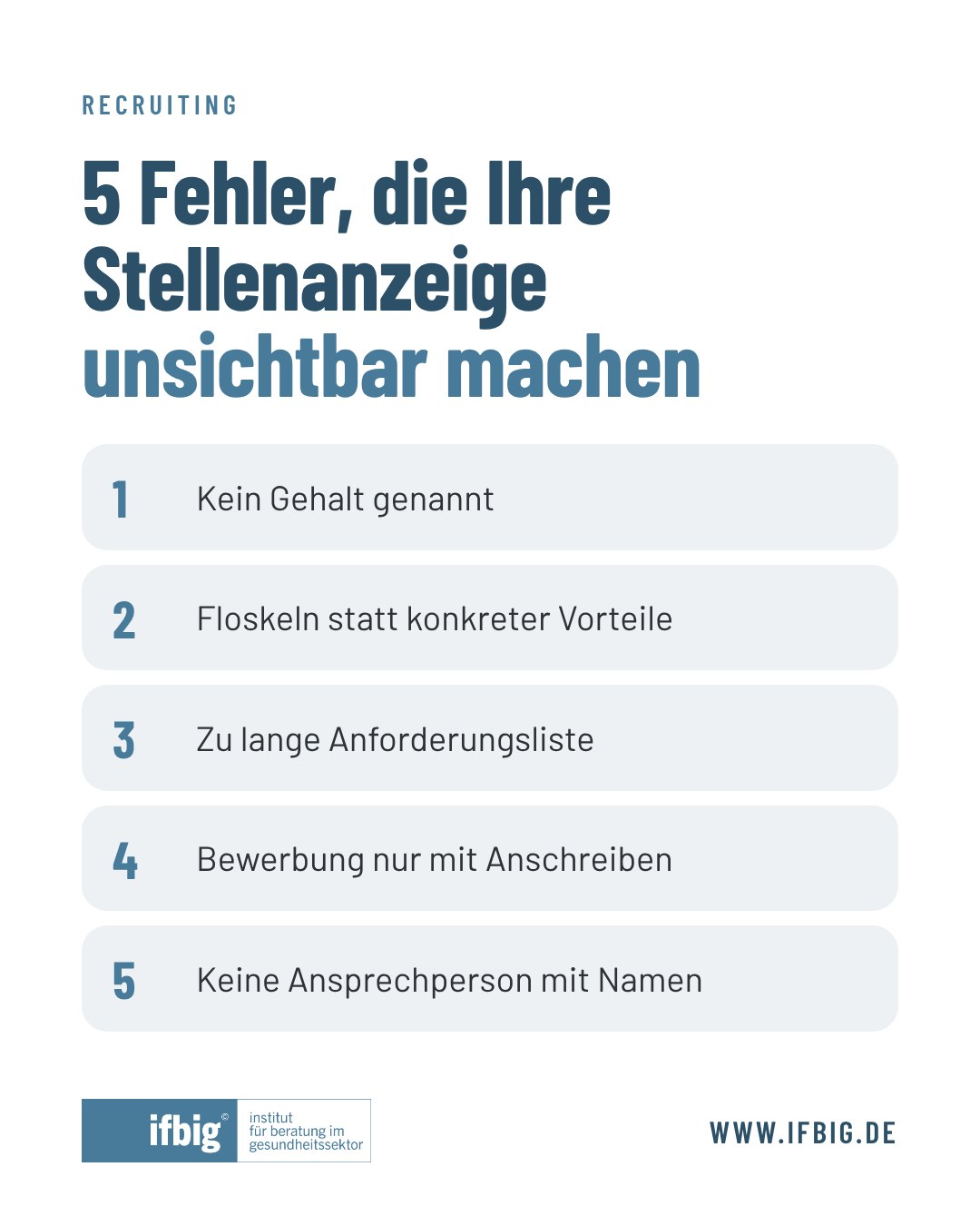 5 Fehler in Stellenanzeigen